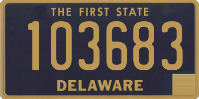 DE license plate 103683