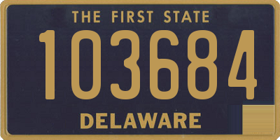 DE license plate 103684