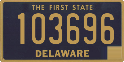 DE license plate 103696