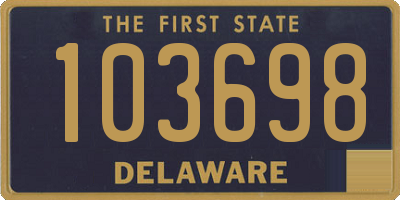 DE license plate 103698