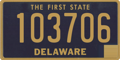 DE license plate 103706