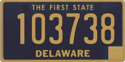 DE license plate 103738