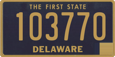 DE license plate 103770