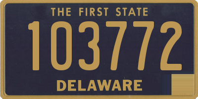 DE license plate 103772