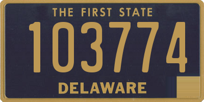 DE license plate 103774