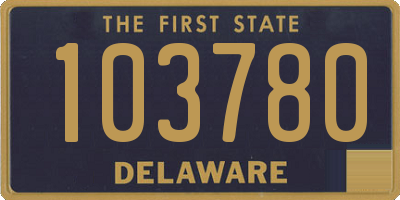 DE license plate 103780