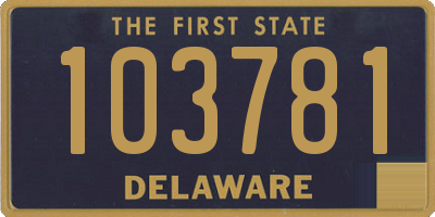 DE license plate 103781