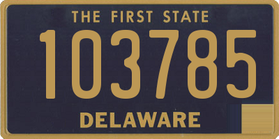 DE license plate 103785