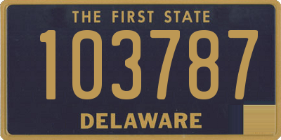 DE license plate 103787