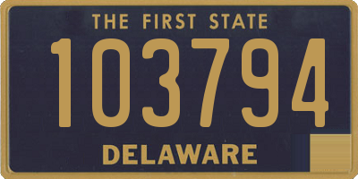 DE license plate 103794