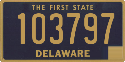 DE license plate 103797