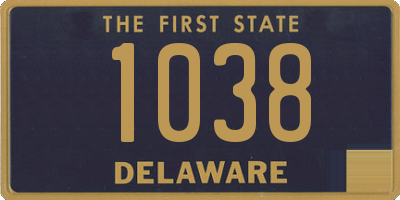 DE license plate 1038