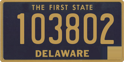 DE license plate 103802