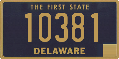 DE license plate 10381