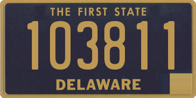 DE license plate 103811