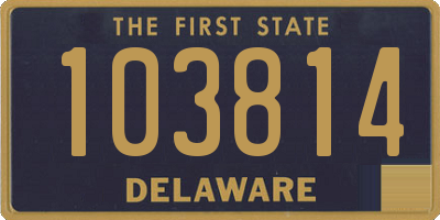 DE license plate 103814