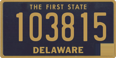 DE license plate 103815