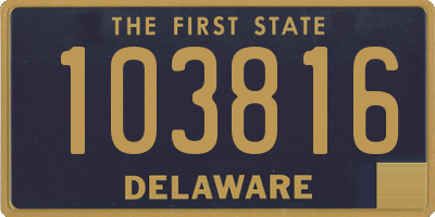 DE license plate 103816