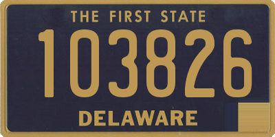 DE license plate 103826