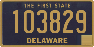 DE license plate 103829