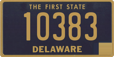 DE license plate 10383