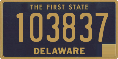 DE license plate 103837