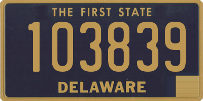 DE license plate 103839