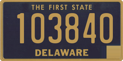 DE license plate 103840