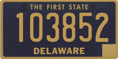 DE license plate 103852