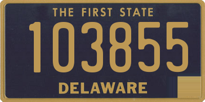 DE license plate 103855