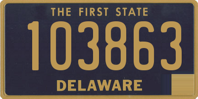 DE license plate 103863