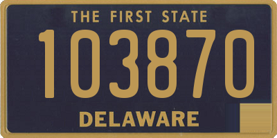 DE license plate 103870