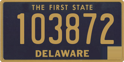 DE license plate 103872