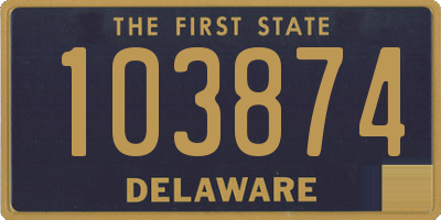 DE license plate 103874