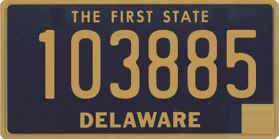 DE license plate 103885