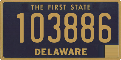 DE license plate 103886