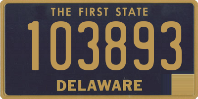 DE license plate 103893