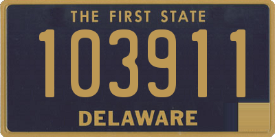 DE license plate 103911