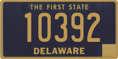 DE license plate 10392