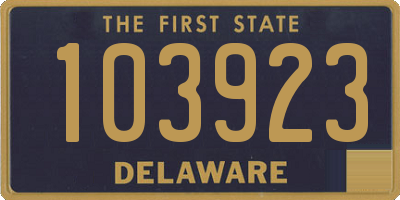 DE license plate 103923