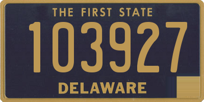 DE license plate 103927