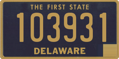 DE license plate 103931