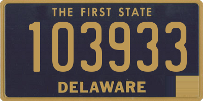 DE license plate 103933