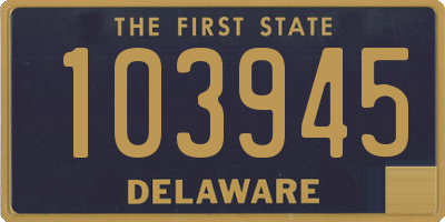 DE license plate 103945