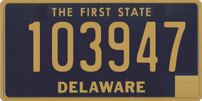 DE license plate 103947