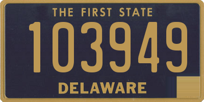 DE license plate 103949