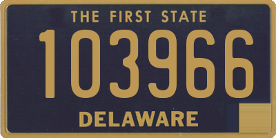 DE license plate 103966