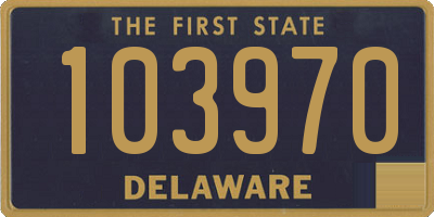 DE license plate 103970