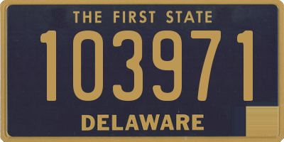 DE license plate 103971