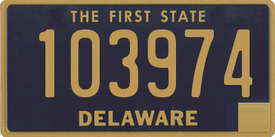 DE license plate 103974